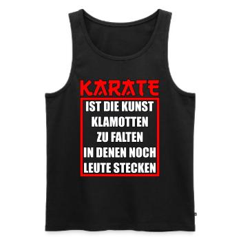Karate Karateka Karatekämpfer Geschenk - Männer Premium Bio Tank Top - Schwarz - Vorne - AI Model Male 178 light (178cm)