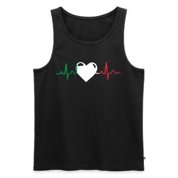 Italy heartbeat EKG pulse Italy - Men's Premium Organic Tank Top - black - Front - AI Model Male 178 light (178cm)