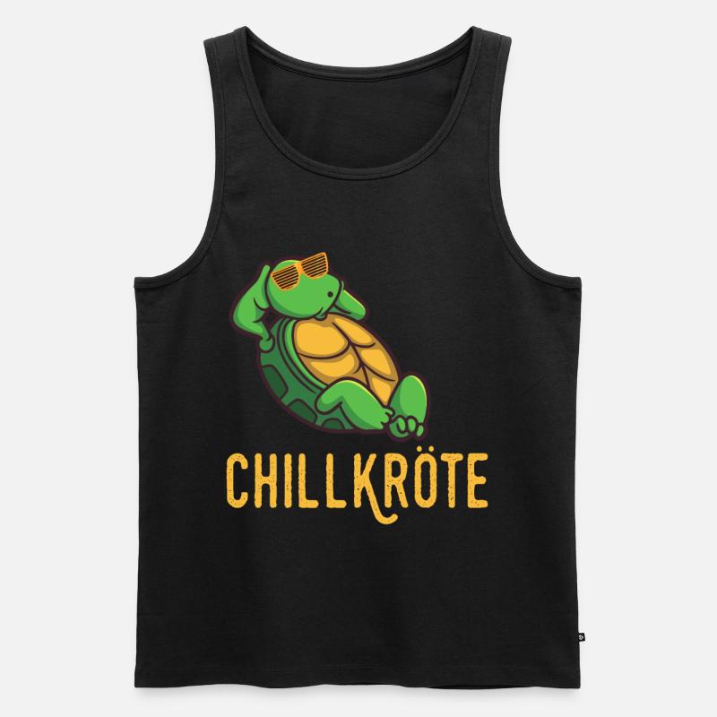 Die Chillkröte - Männer Premium Bio Tank Top - Schwarz