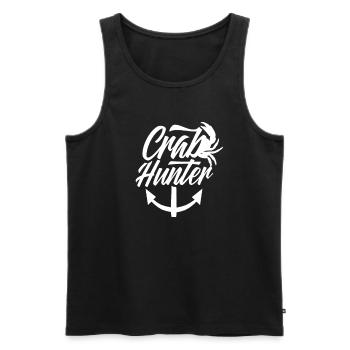 Crab fisherman crab crab fishing job crab - Men's Premium Organic Tank Top - black - Front - AI Model Male 178 light (178cm)