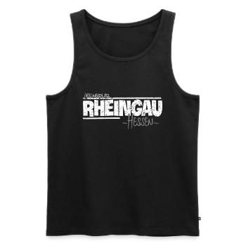 Rheingau mein Lieblingsplatz in Hessen - Männer Premium Bio Tank Top - Schwarz - Vorne - AI Model Male 178 light (178cm)