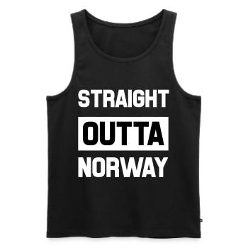 Norvège - Débardeur bio Premium Homme - noir - Devant - Michal (187cm)