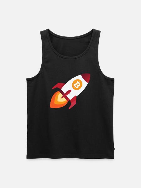 Bitcoin rocket - cryptocurrency crypto bitcoins - Men's Premium Organic Tank Top - black