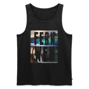 Fernweh - Männer Premium Bio Tank Top - Schwarz - Vorne - Michal (187cm)