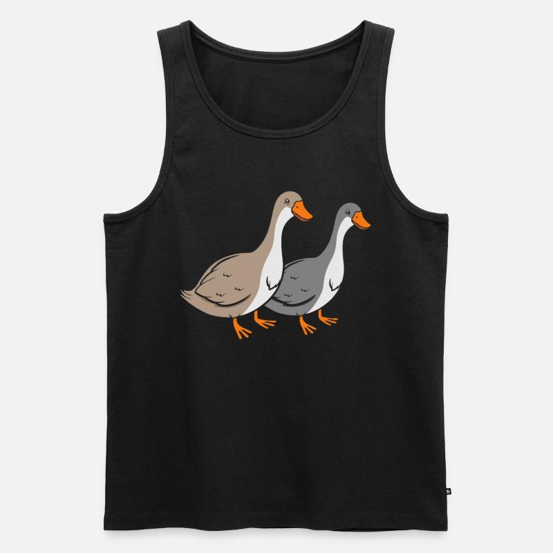 Enten - Männer Premium Bio Tank Top - Schwarz