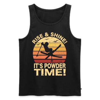 Skifahrer Freestyle-Ski Wintersport Skiing Spruch - Männer Premium Bio Tank Top - Schwarz - Vorne - Michal (187cm)