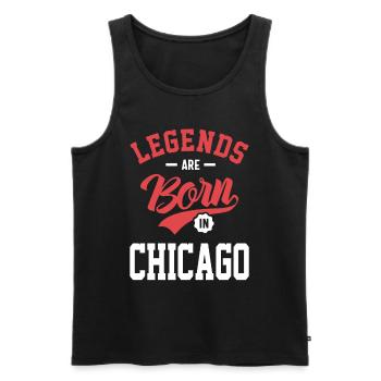 Des légendes sont nées à Chicago - Débardeur bio Premium Homme - noir - Devant - Michal (187cm)