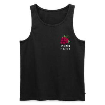 Traubenflüsterer Winzer Wein Weinanbaugebiet - Männer Premium Bio Tank Top - Schwarz - Vorne - Michal (187cm)