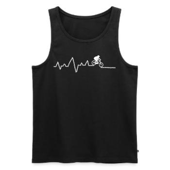 Fahrrad Cooles Motiv / Cycopath / Cycologist - Männer Premium Bio Tank Top - Schwarz - Vorne - AI Model Male 178 light (178cm)