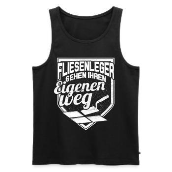 Fliesenleger - Männer Premium Bio Tank Top - Schwarz - Vorne - Michal (187cm)