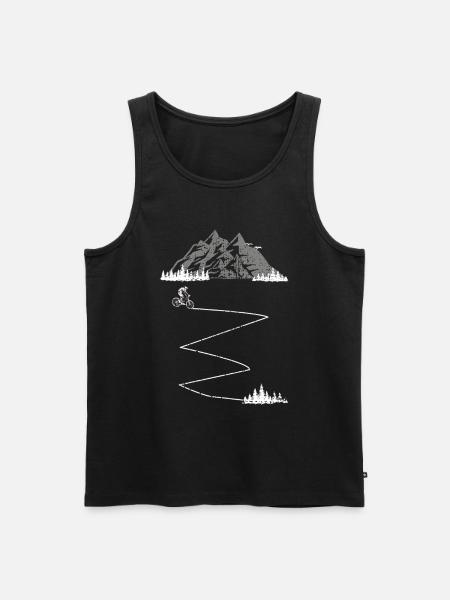 Real guys go downhill - Men's Premium Organic Tank Top - black