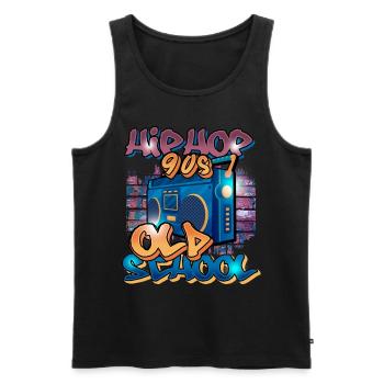 hip hop - Débardeur bio Premium Homme - noir - Devant - AI Model Male 178 light (178cm)