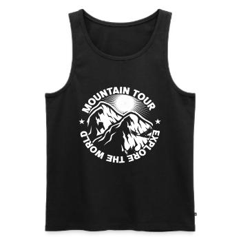 Mountains Mountain Sports Mountaineering Mountaineering Mountain - Men's Premium Organic Tank Top - black - Front - AI Model Male 178 light (178cm)