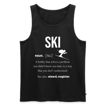 ski - Débardeur bio Premium Homme - noir - Devant - Michal (187cm)