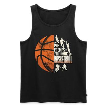 Basketteur Humour Cadeaux - Débardeur bio Premium Homme - noir - Devant - Michal (187cm)