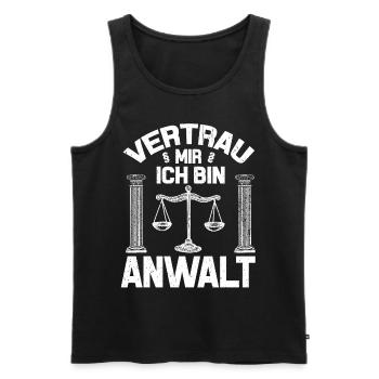 Anwalt - Männer Premium Bio Tank Top - Schwarz - Vorne - Michal (187cm)
