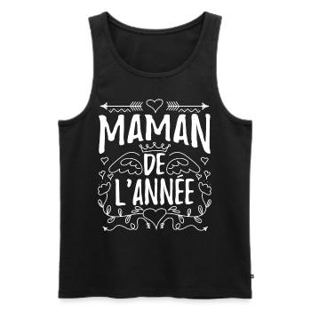 Maman De L'Année - Débardeur bio Premium Homme - noir - Devant - AI Model Male 178 light (178cm)