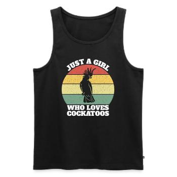 Kakadu für Frauen - Männer Premium Bio Tank Top - Schwarz - Vorne - Michal (187cm)