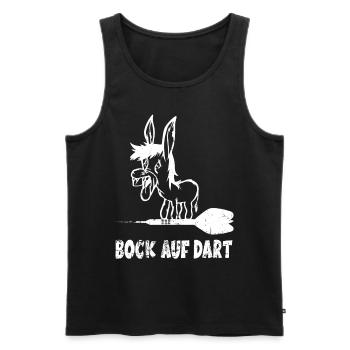 Dartpfeil Bock Auf Dart - Lustiges Darts Geschenk - Männer Premium Bio Tank Top - Schwarz - Vorne - Michal (187cm)