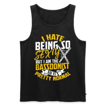 Bassoon music school instrument bassoonist tenor - Men's Premium Organic Tank Top - black - Front - Michal (187cm)