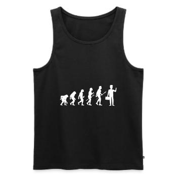 Kaufmann Evolution - Männer Premium Bio Tank Top - Schwarz - Vorne - AI Model Male 178 light (178cm)