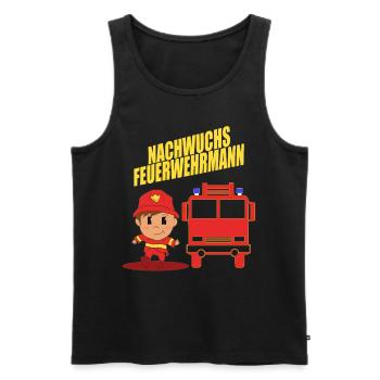 Nachwuchs Feuerwehr Feuerwehrauto Traumberuf Kind - Männer Premium Bio Tank Top - Schwarz - Vorne - AI Model Male 178 light (178cm)