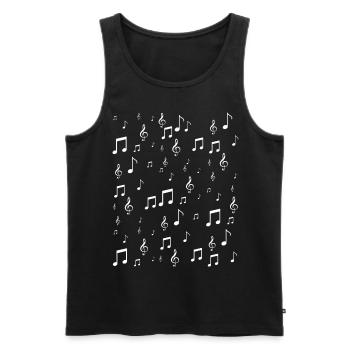Music school - Men's Premium Organic Tank Top - black - Front - Michal (187cm)