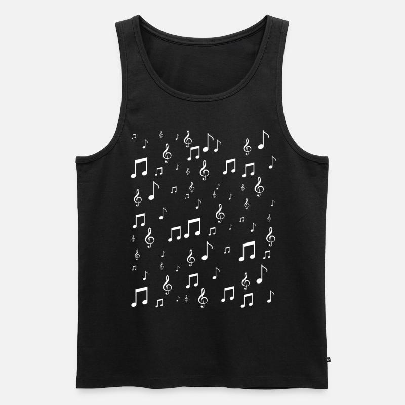 Musik Schule - Männer Premium Bio Tank Top - Schwarz
