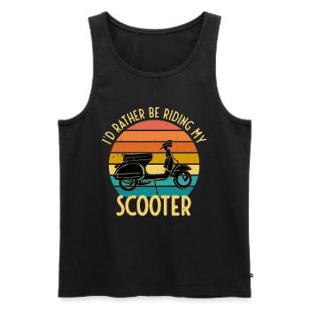 I prefer to ride scooter moped gift - Men's Premium Organic Tank Top - black - Front - AI Model Male 178 light (178cm)