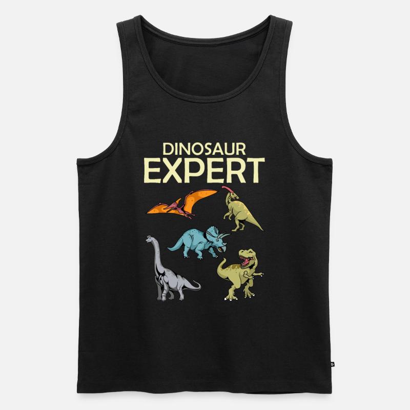 Dinosaurier - Männer Premium Bio Tank Top - Schwarz