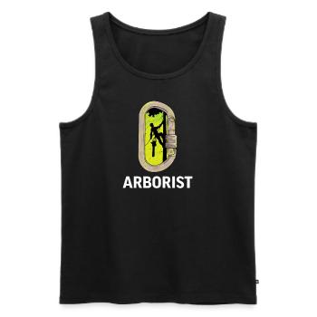 Baumkletterer Baumpfleger Arborist Baumpflege - Männer Premium Bio Tank Top - Schwarz - Vorne - AI Model Male 178 light (178cm)
