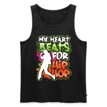 Danse de rue hip hop rap danse techno bboy mc - Débardeur bio Premium Homme - noir - Devant - AI Model Male 178 light (178cm)