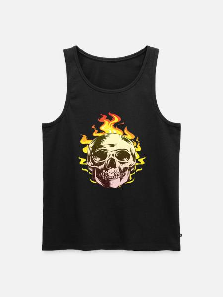 Burn skull design fun gift - Men's Premium Organic Tank Top - 