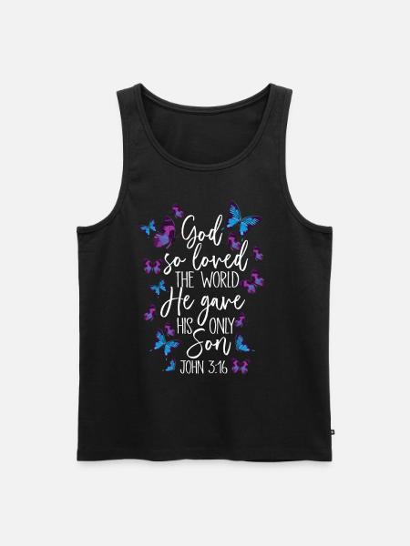 Christian bible verse religion - Men's Premium Organic Tank Top - black