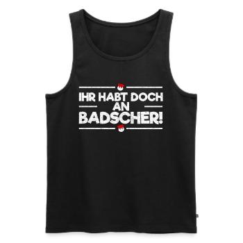 Franken Fränkin Frankenland Badscher Geschenk - Männer Premium Bio Tank Top - Schwarz - Vorne - Michal (187cm)