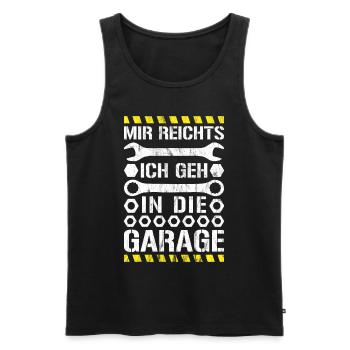 Mir Reichts Ich Geh In Die Garage KFZ Mechaniker - Männer Premium Bio Tank Top - Schwarz - Vorne - Michal (187cm)