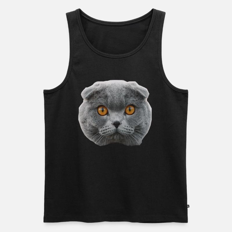 Katze - Männer Premium Bio Tank Top - Schwarz