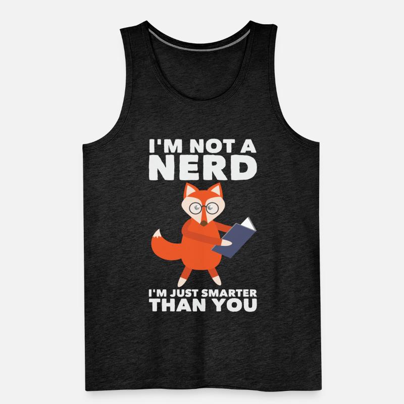 Fuchs Nerd? Smart mit Bücher Geschenk Männer Premium Bio Tank Top
