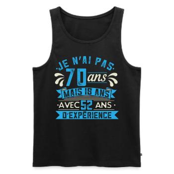 Anniversaire 70 Ans Cadeau - Débardeur bio Premium Homme - noir - Devant - Michal (187cm)