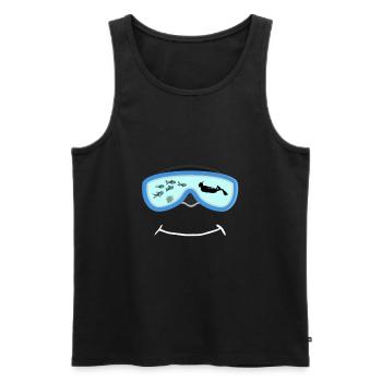 Snorkeling mask with fish algae diving - Men's Premium Organic Tank Top - black - Front - AI Model Male 178 light (178cm)