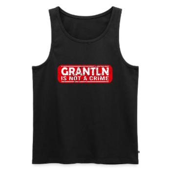 Grantln Bavarian Bavaria cursing - Men's Premium Organic Tank Top - black - Front - AI Model Male 178 light (178cm)