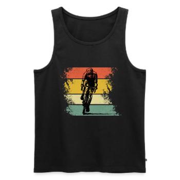 Radsport Radrennen Radfahrer Biker - Männer Premium Bio Tank Top - Schwarz - Vorne - AI Model Male 178 light (178cm)