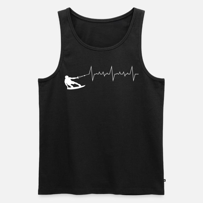 Wakeboard - Männer Premium Bio Tank Top - Schwarz