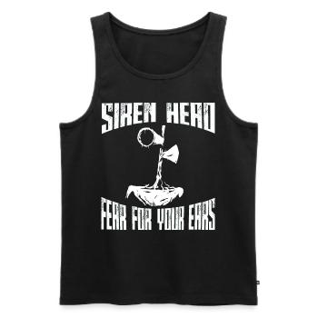 Gamer Gaming Sirenhead Siren Fear Ears - Männer Premium Bio Tank Top - Schwarz - Vorne - Michal (187cm)