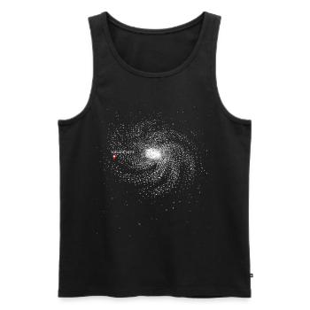 You are here galaxy spiral - Men's Premium Organic Tank Top - black - Front - AI Model Male 178 light (178cm)