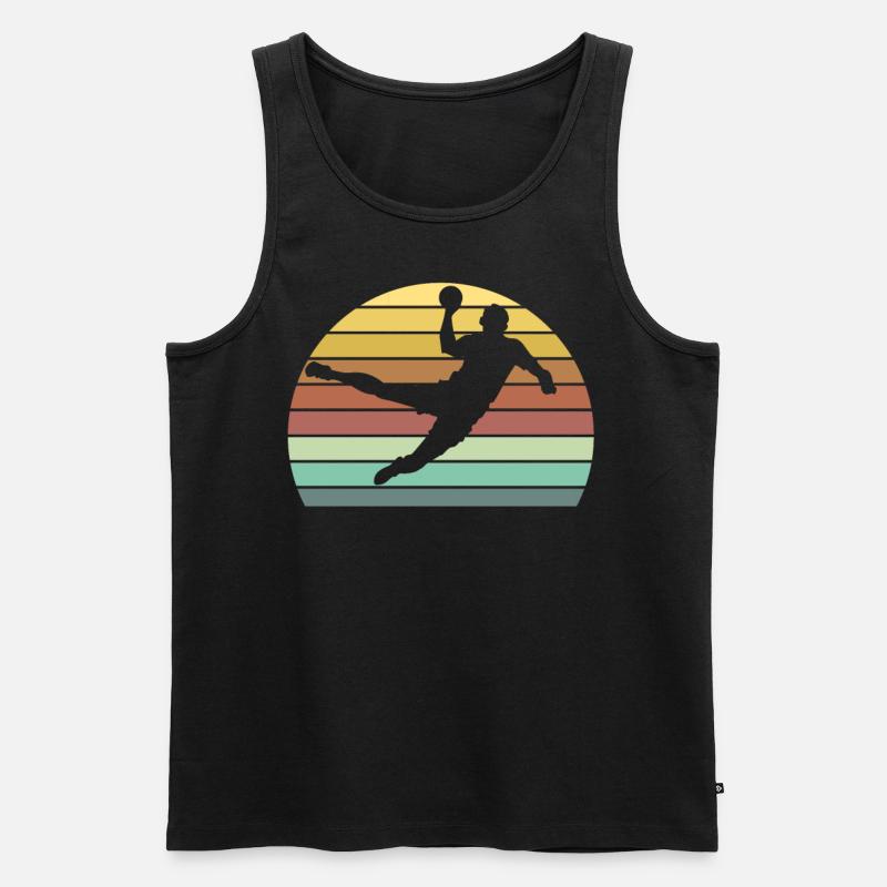 Handball - Männer Premium Bio Tank Top - Schwarz