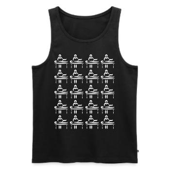 Physiotherapeut Humorvoll Geschenk Spruch Lustig - Männer Premium Bio Tank Top - Schwarz - Vorne - Michal (187cm)