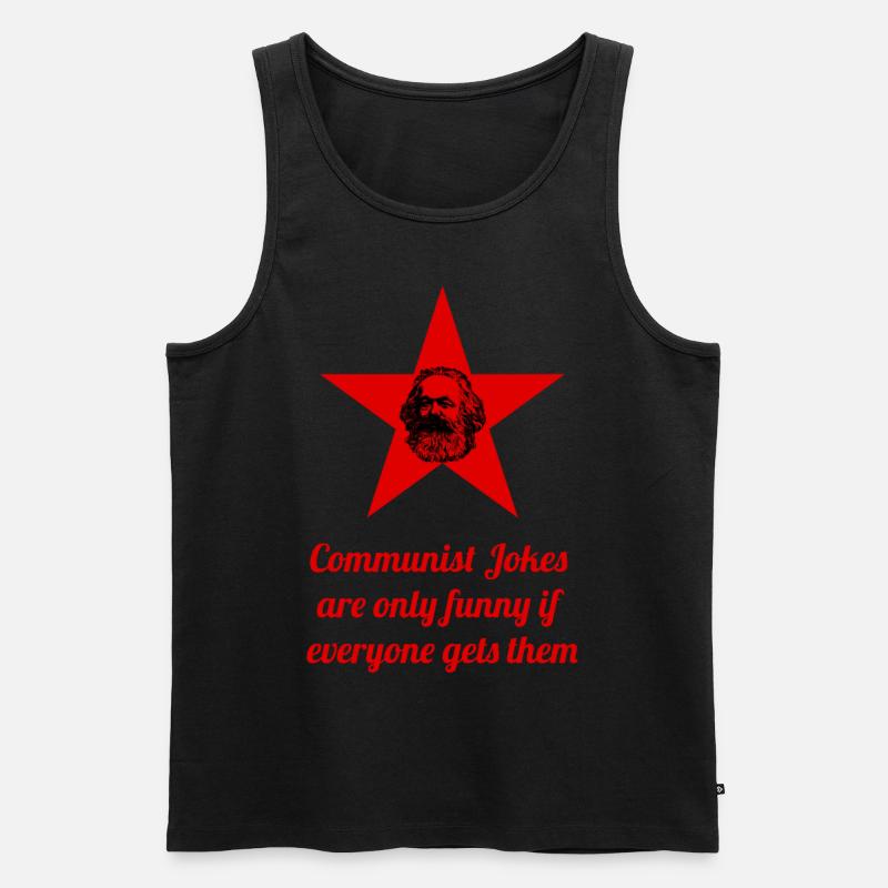 kommunistischer Witz Geschenk - Männer Premium Bio Tank Top - Schwarz