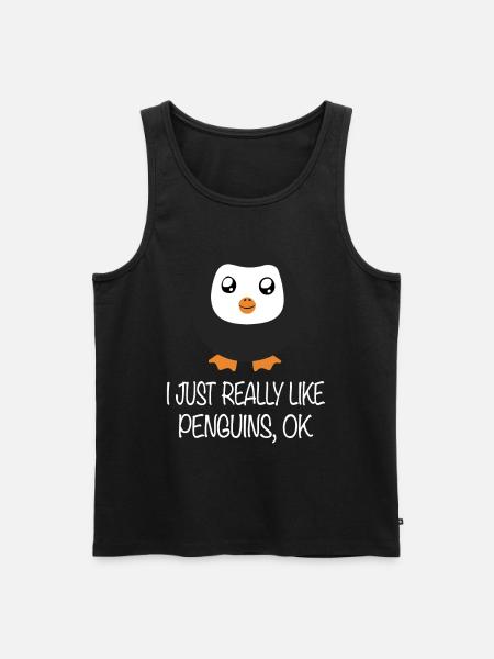 Pinguin - I Just Really Like Penguins Ok - Herre Premium økologisk tanktop - sort