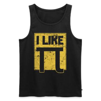 I Like Pi Pi Day - Débardeur bio Premium Homme - noir - Devant - AI Model Male 178 light (178cm)